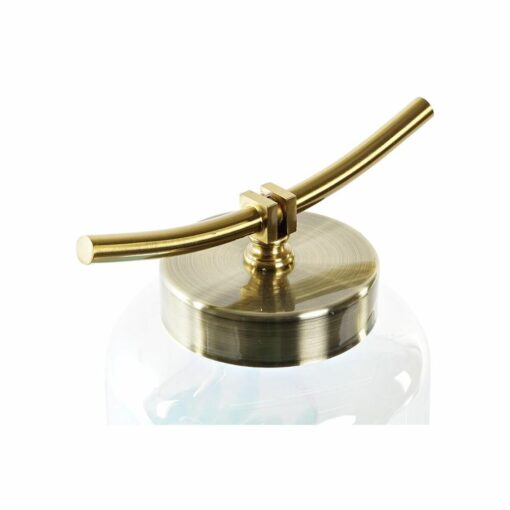 Vaso Cristal Azul Dourado Metal Mediterrâneo (19 x 15 x 33 cm) (Ø 14 cm) - Image 3
