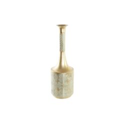 Vaso Dourado Metal Árabe (20 x 20 x 63 cm)