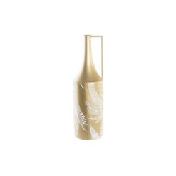 Vaso Dourado Metal Creme Tropical Folha de planta (21 x 21 x 71 cm)