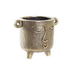 Vaso Face Dourado Moderno (33 x 23 x 25