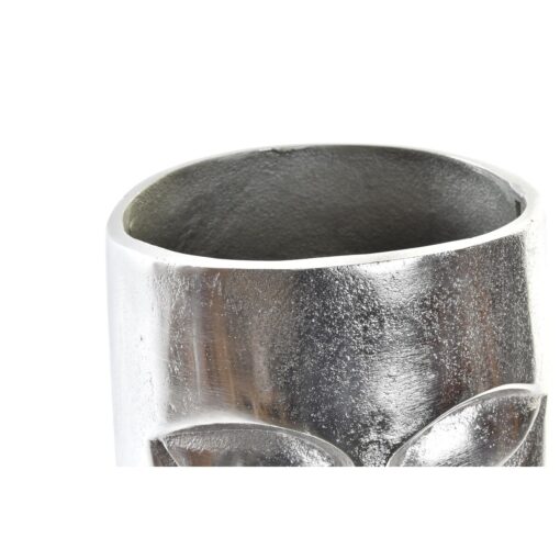 Vaso Face Prateado Alumínio Moderno (17 x 16 x 36 cm) - Image 2