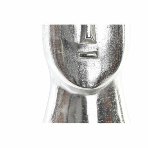 Vaso Face Prateado Alumínio Moderno (17 x 16 x 36 cm) - Image 3