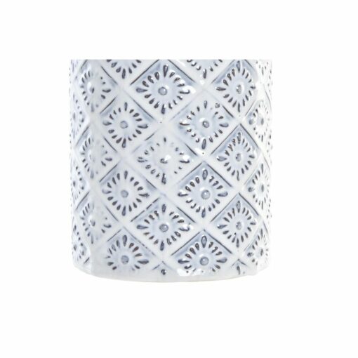 Vaso Porcelana Azul Branco 14 x 14 x 30 cm Mediterrâneo - Image 3