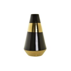 Vaso Porcelana Dourado Duas cores Moderno (19 x 19 x 35 cm)