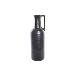 Vaso Porcelana Preto 13 x 13 x 40 cm Moderno