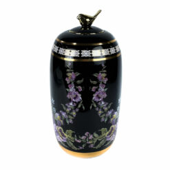 Vaso Porcelana Preto Shabby Chic (16 x 16 x 32 cm)