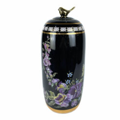 Vaso Porcelana Preto Shabby Chic (18 x 18 x 42 cm)