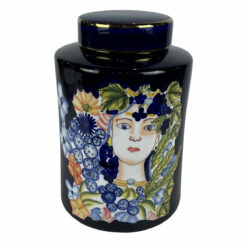 Vaso Porcelana Preto Shabby Chic (21 x 21 x 31 cm)