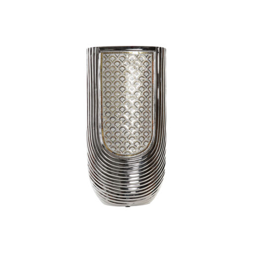 Vaso Prateado Dourado Grés (24 x 13 x 47 cm)