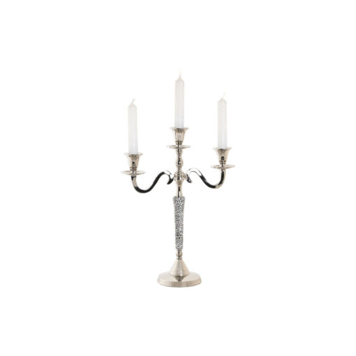 Candelabro 26 x 10 x 35 cm Prateado Alumínio - Image 2