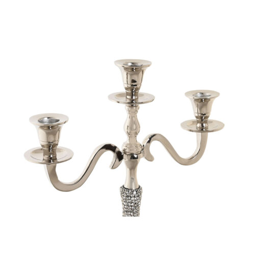 Candelabro 26 x 10 x 35 cm Prateado Alumínio - Image 4