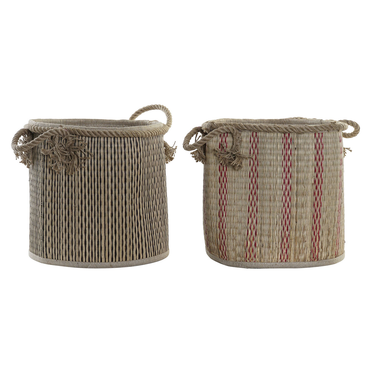 Cesta Multiusos 30 x 30 x 36 cm Jute Boho (2 Unidades)