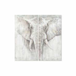 Conjunto de 2 quadros Elefante Colonial 120 x 3