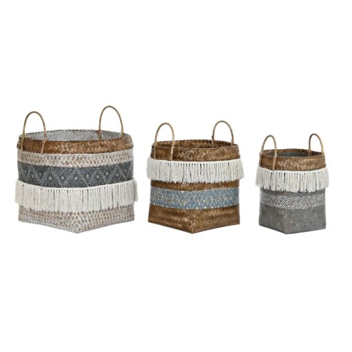 Conjunto de Cestas 49 x 49 x 57 cm Bambu Boho