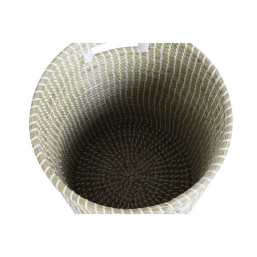 Conjunto de Cestas Azul Branco Natural Zostera marina 44 x 44 x 51 cm - Image 4