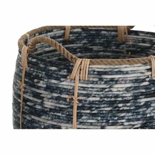 Conjunto de Cestas Branco Preto Plástico Boho 56 x 56 x 60 cm 52 x 52 x 60 cm - Image 2