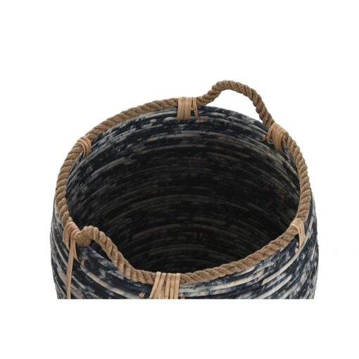 Conjunto de Cestas Branco Preto Plástico Boho 56 x 56 x 60 cm 52 x 52 x 60 cm - Image 4