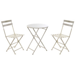 Conjunto de mesa com 2 cadeiras Metal (47 x 41 x 80 cm) (60 x 60 x 70 cm)