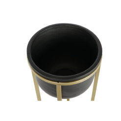 5 cm 28 x 28 x 65 cm Preto Dourado Metal