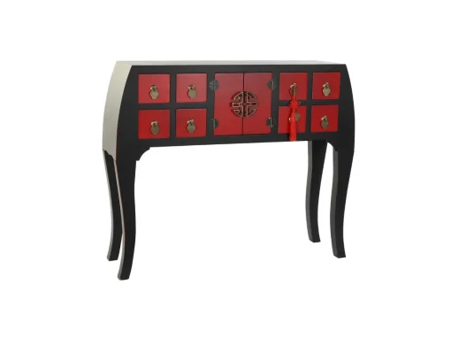 Consola 98,5 x 27 x 80 cm Abeto Preto Madeira MDF