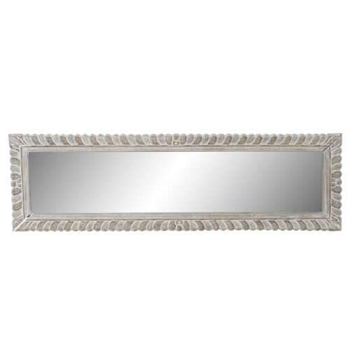 Espelho de parede 8424001849895 Branco Natural Cristal Madeira de mangueira Madeira MDF Índio Decapé 178 x 6 x 52