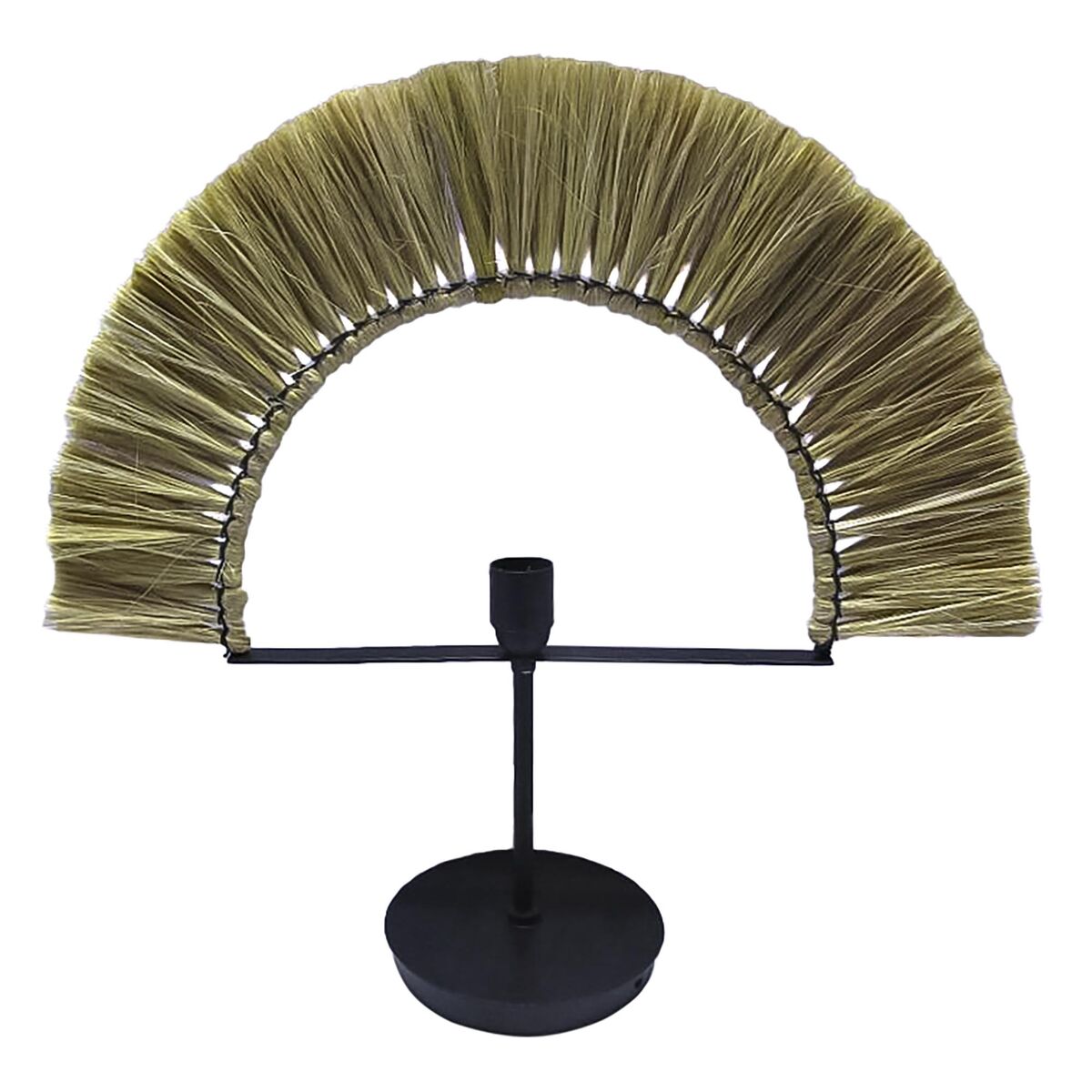 Lâmpada de mesa Natural Preto Ferro Jute (57 x 17 x 52 cm)