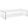 Mesa de Centro Cristal Madeira MDF 130 x 65 x 35