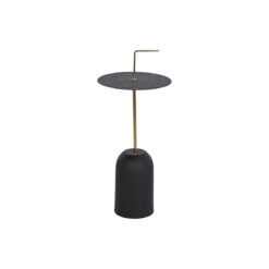 Mesa de apoio 30 x 30 x 68 cm Preto Dourado Ferro