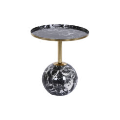 Mesa de apoio 41 x 41 x 47 cm Preto Dourado Ferro