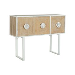 Mesa de apoio Abeto Metal Branco 120 x 35 x 90 cm