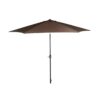 Parasol Preto Castanho Aço 300 x 300 x 250 cm