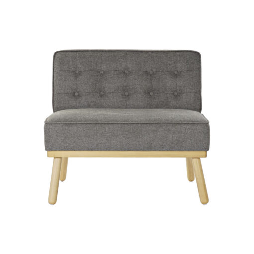 Poltrona 80 x 66 x 72 cm Abeto Madeira Castanho Cinzento escuro - Image 3