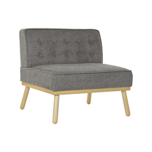 Poltrona 80 x 66 x 72 cm Abeto Madeira Castanho Cinzento escuro