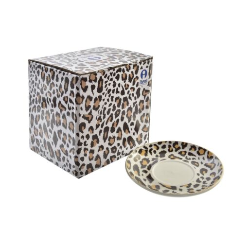 Bule Decor Leopardo Cristal Porcelana Castanho Transparente Branco (2 Unidades) - Image 3