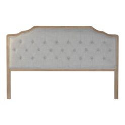 Cabeceira de Cama Cinzento Madeira da borracha 160 x 10 x 120 cm