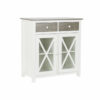 Cómoda Branco Cinzento Cristal Choupo Cottage 80 x 40 x 85 cm