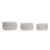 Conjunto de Cestas Branco Preto Laranja 52 x 43 x 25 cm
