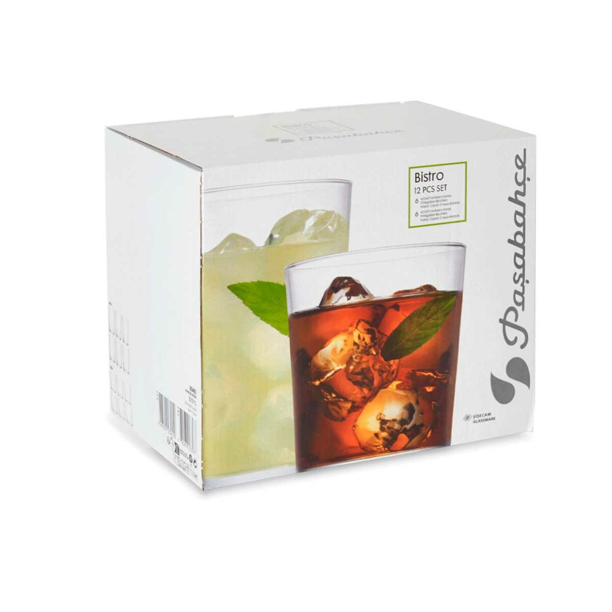 Conjunto de Copos Bistro Transparente Vidro (380 ml) (2 Unidades) (510 ml) - Image 4