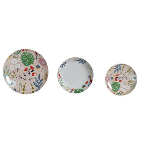 Conjunto de Louça Decor Multicolor Bloemen Porcelana (18 pcs)