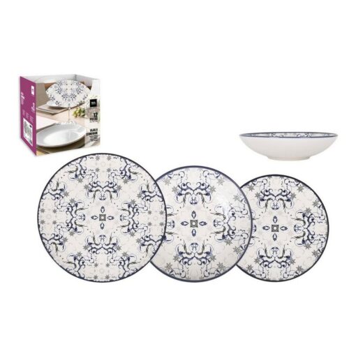 Conjunto de Louça La Mediterránea Tesa 12 Peças Porcelana