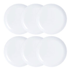 Conjunto de pratos Luminarc Diwali 6 pcs Branco Vidro