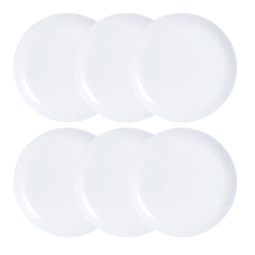 Conjunto de pratos Luminarc Diwali 6 pcs Branco Vidro