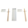 Conjunto de sushi Decor 24 x 7 x 2 cm Natural Branco Grés Oriental