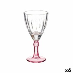 Copo para vinho Cristal Cor de Rosa 6 Unidades (275 ml)