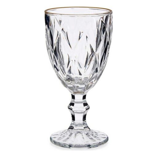 Copo para vinho Transparente Dourado Vidro 330 ml (6 Unidades) - Image 2