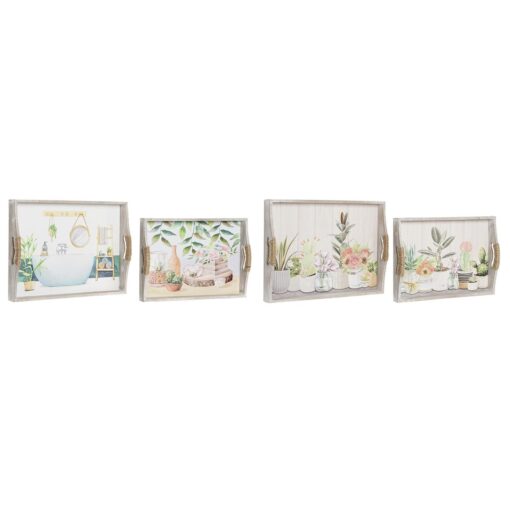 Jogo de Bandejas Decor 40 x 30 x 6 cm Madeira MDF (2 Unidades) - Image 2
