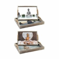 Jogo de Bandejas Decor 40 x 30 x 6 cm Madeira MDF (2 Unidades)