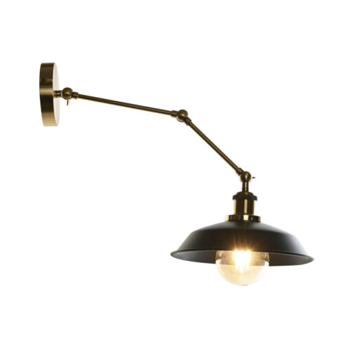 Luminária de parede Preto Dourado Metal 50 W Vintage 220 V 26 x 53 x 23 cm