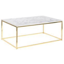 Mesa de Centro Metal Madeira MDF 100 x 60 x 40 cm