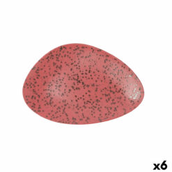 Plat bord Ariane Oxide Triangular Cerâmica Vermelho (Ø 29 cm) (6 Unidades)